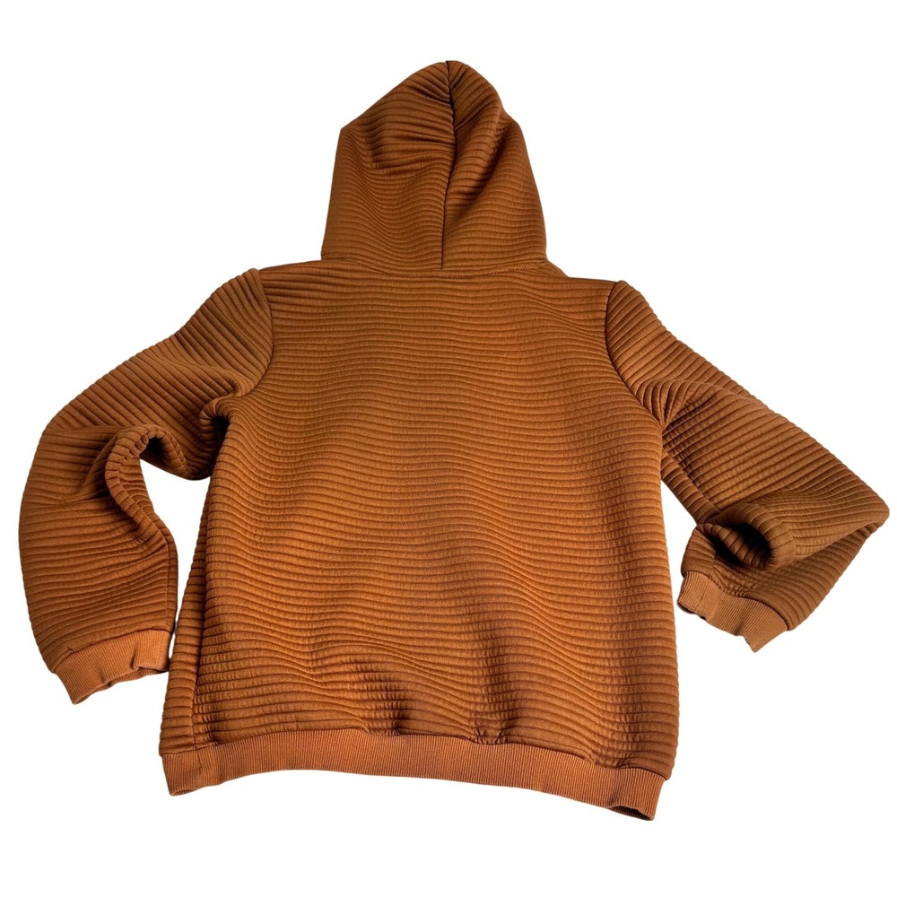 Kansas City Chiefs Ribbed Hoodie Brown Embroidered Size 11-12Y NFL - Picture 7 of 7